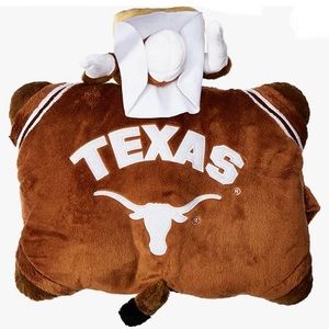 Pillow Pets Collectible NCAA UT Longhorn Hook Em Horns College Orange Pillow